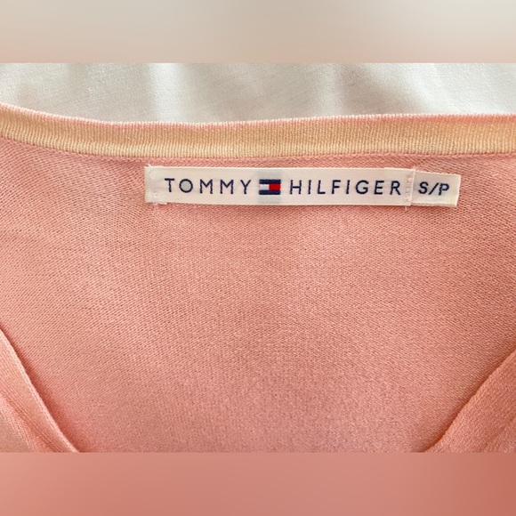 Tommy Hilfiger petite women's Pink long sleeves button down Cardigan. S/P - Picture 6 of 10